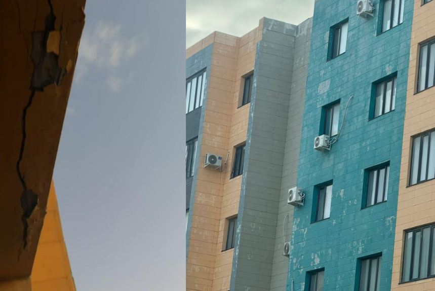 Нарушения строительных норм обнаружены в одном из домов Актау