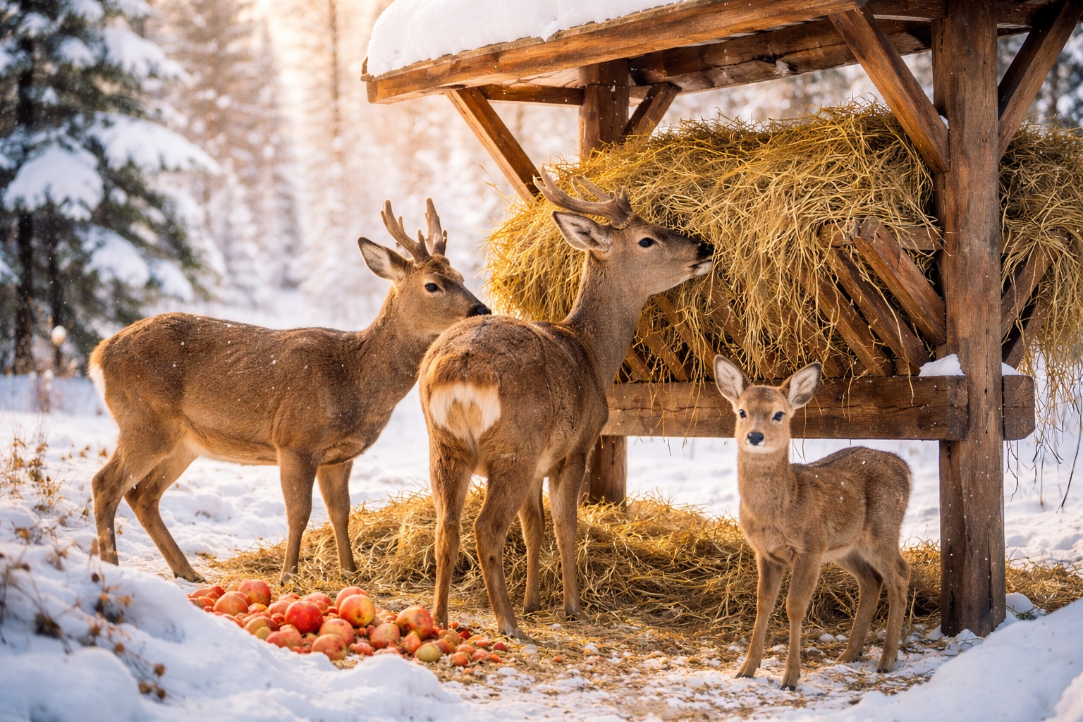 Лесники Павлодарской области приступили к подкормке диких животных