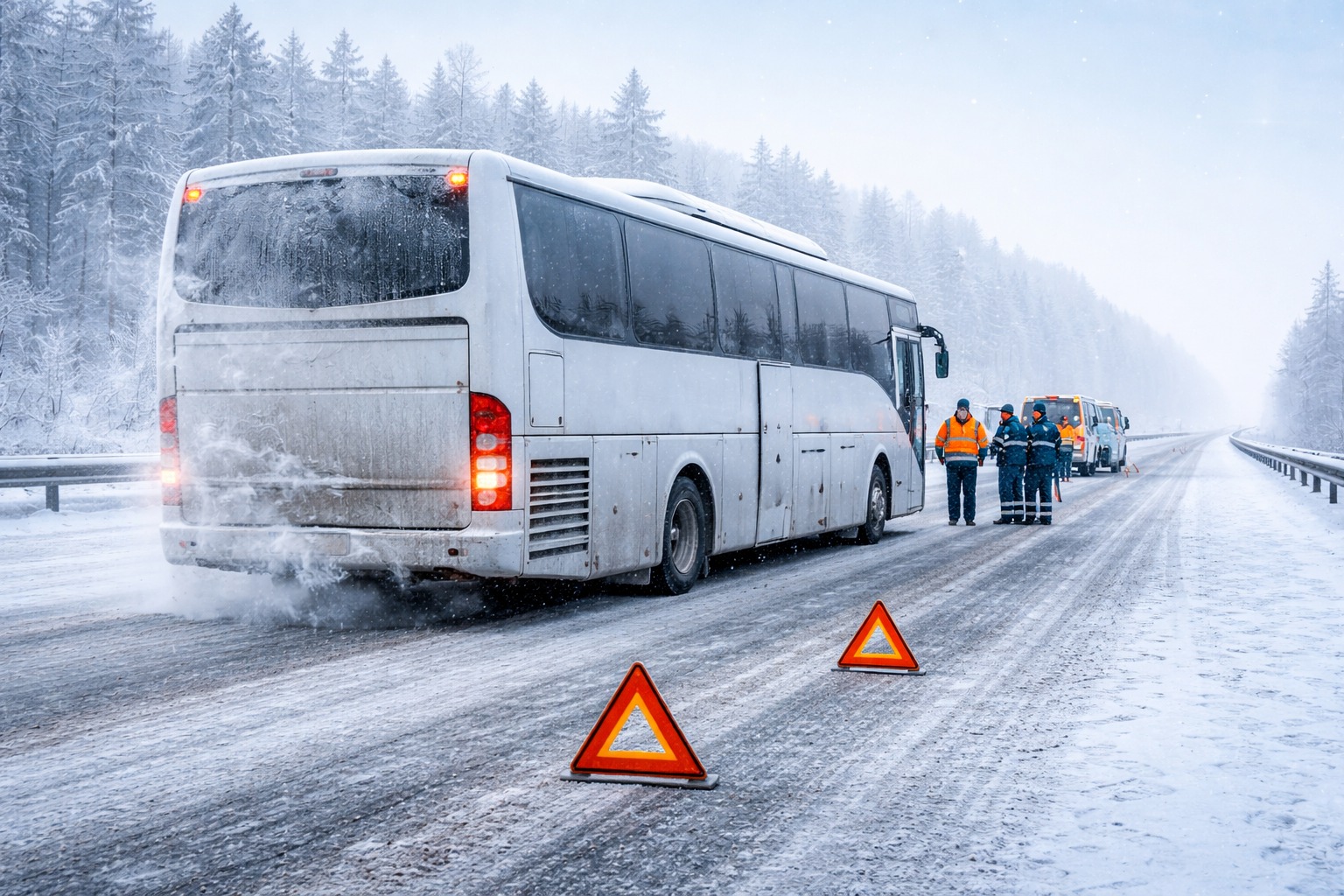 В СКО спасатели пришли на помощь пассажирам неисправного автобуса