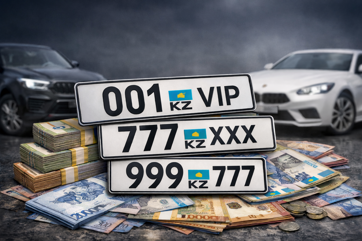 «Блатные» номера в Казахстане подорожали: цены выросли до 1,23 млн тенге