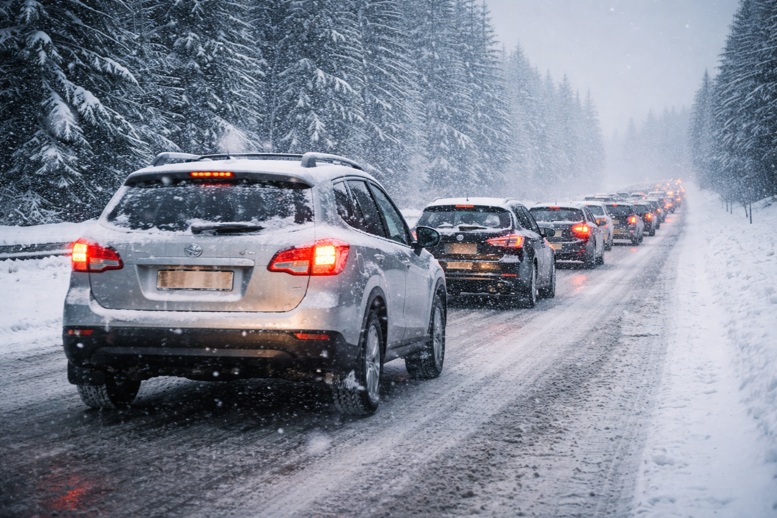 Колонну из десятков авто сопроводили полицейские в ВКО