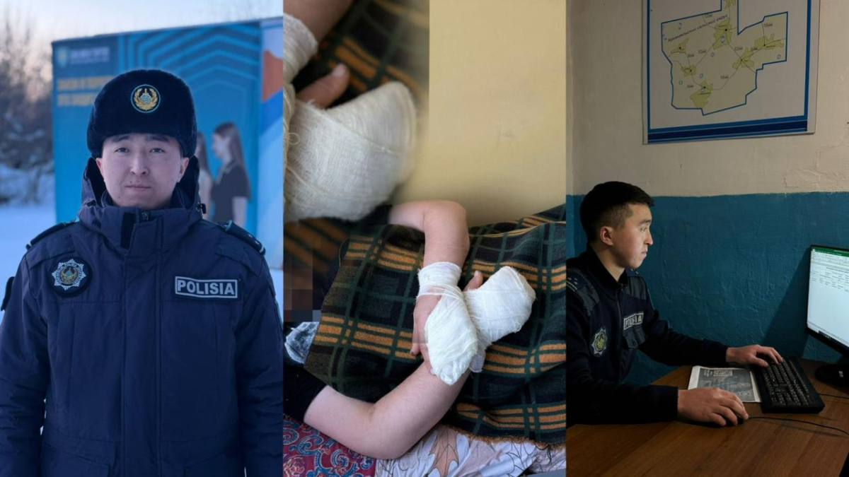 В СКО участковый инспектор полиции спас замерзающего мужчину