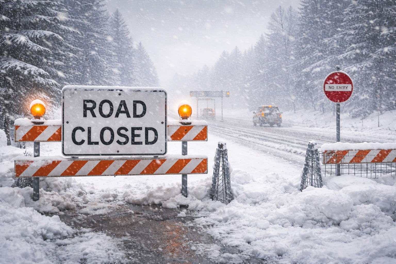 Дорога Актау – Шетпе закрыта из-за непогоды