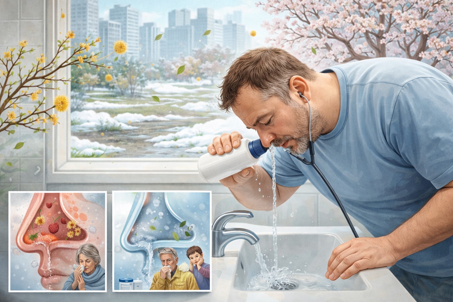 Правила промывания носоглотки весной