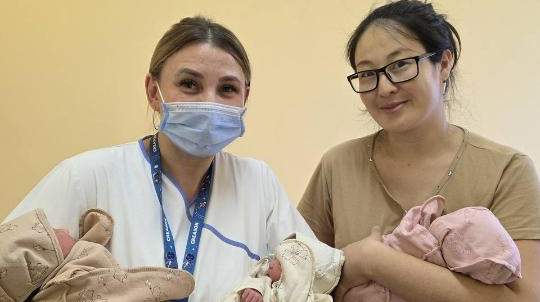 В Костанайской области родились тройняшки
