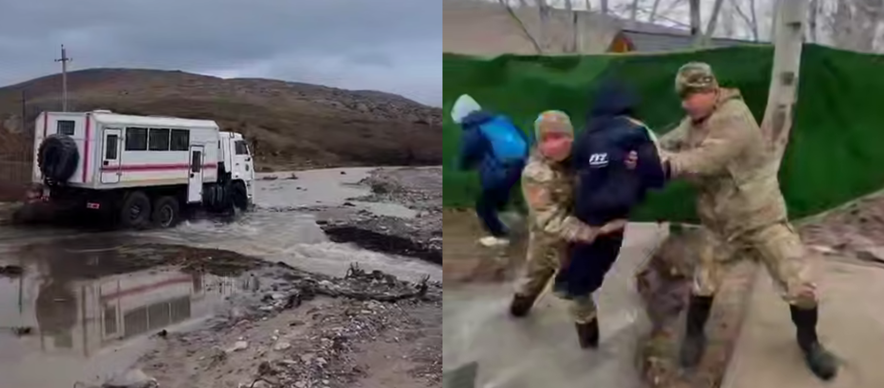 В Туркестанской области смыло дорогу - 29 человек эвакуированы