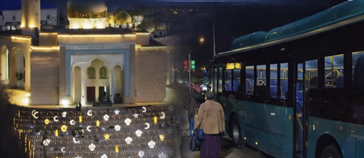 Бесплатный автобус ездит в Актау во время Рамазана