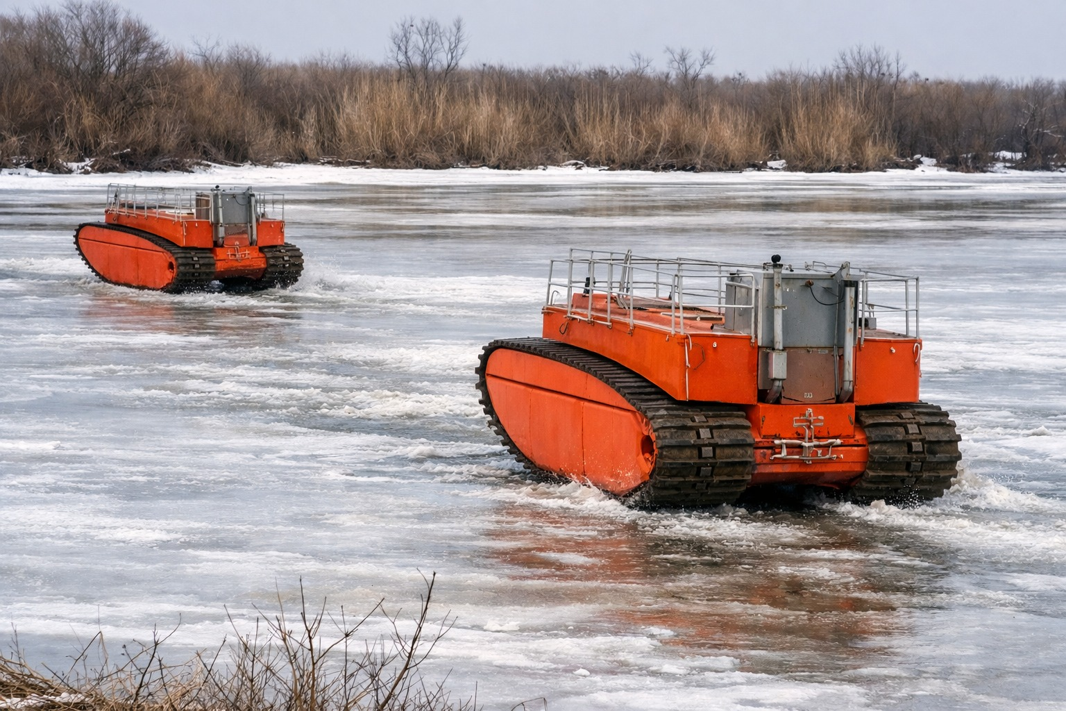 Ледокольные работы начались на реке Жайык