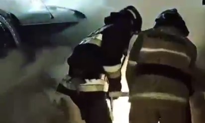 Автомобиль загорелся в Астане