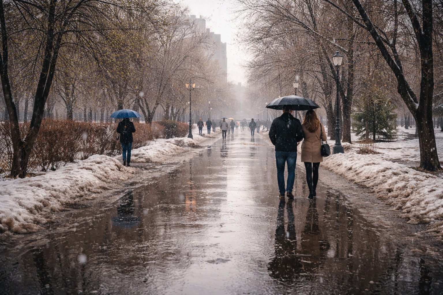 Второго марта в Казахстане ожидается дождь, снег и метель
