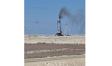 На месторождении в Мангистау произошёл выброс газа