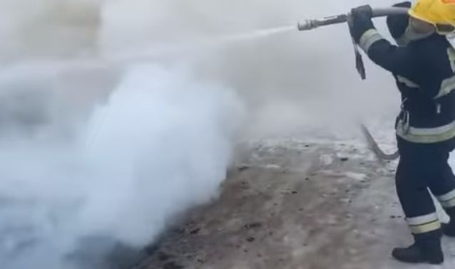 В Риддере горел автомобиль