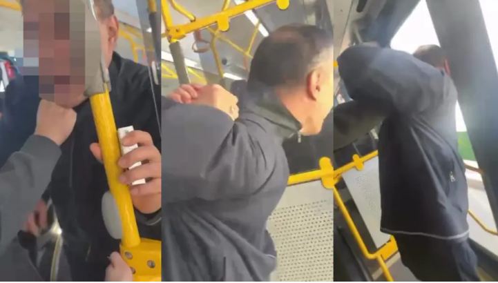 В Алматы пассажиры автобуса задержали мужчину за непристойное поведение