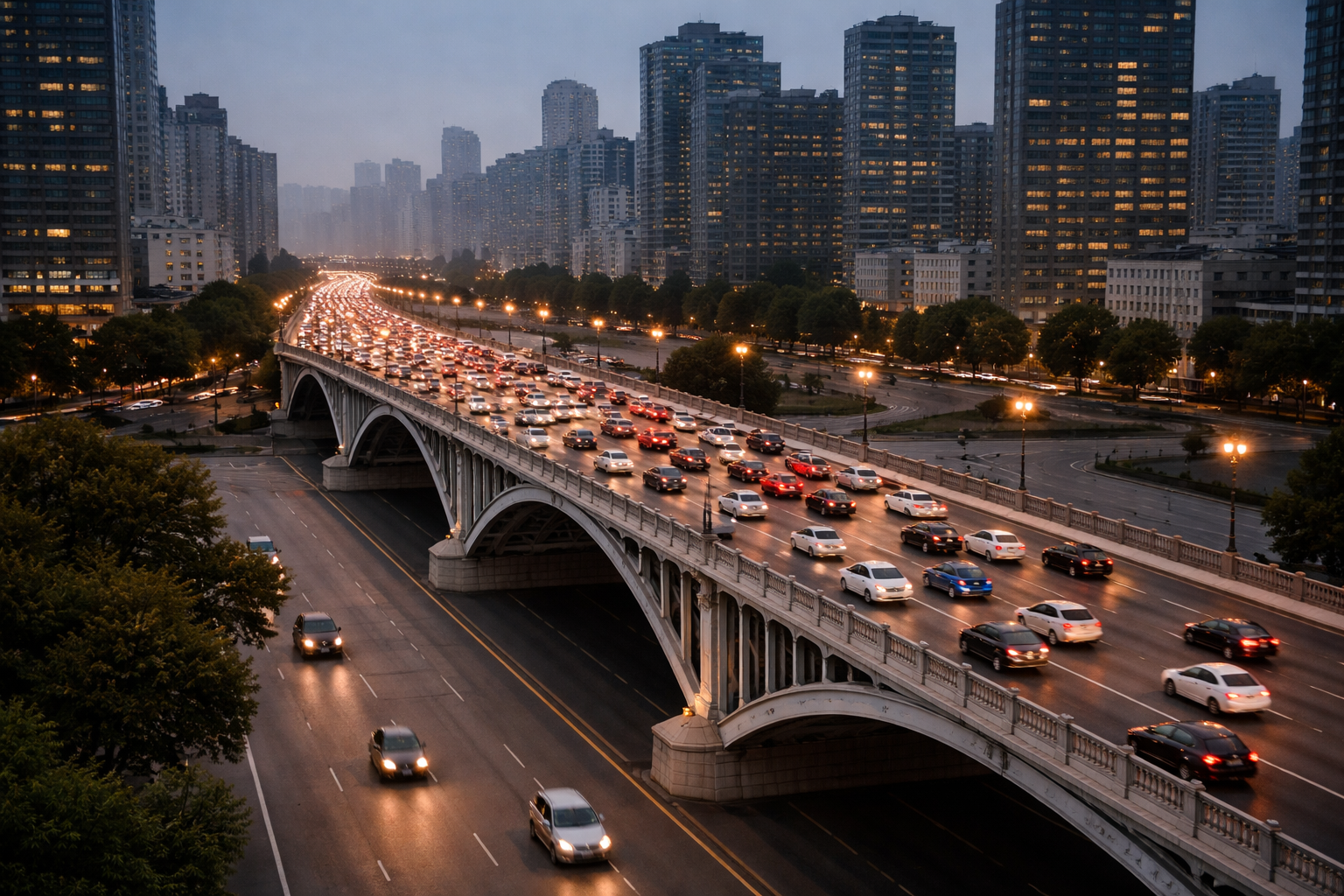 Двух человек ударило током во время дождя на центральном мосту в Атырау