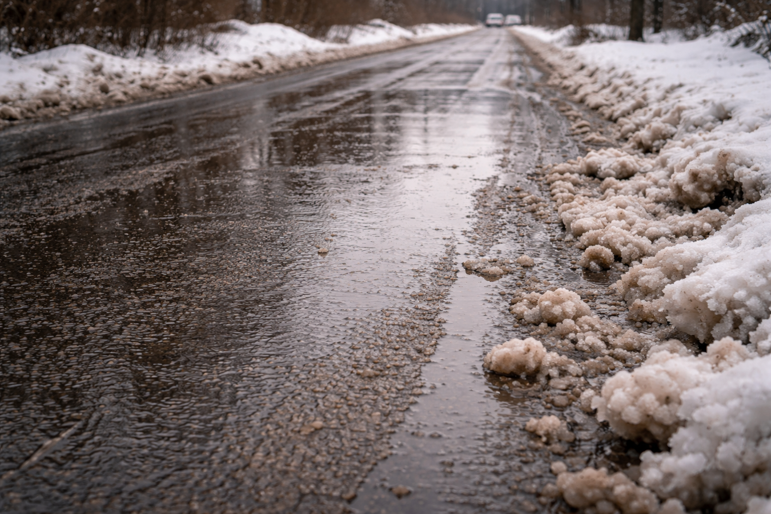 В Павлодарской области зафиксирован первый перелив на автодороге