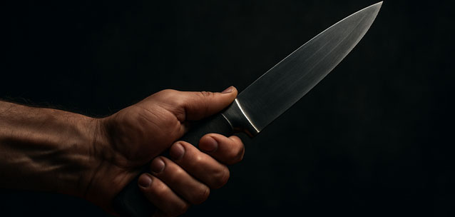 Оставил нож в животе у жертвы