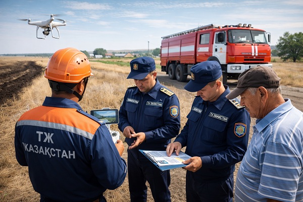 В Костанайской области в связи с пожароопасным периодом провели профилактические рейды