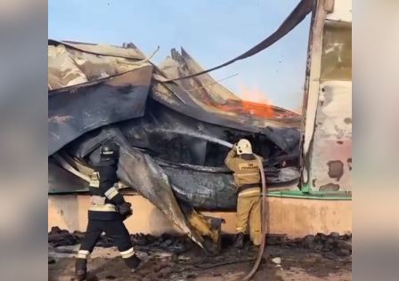 В Алматинской области произошло возгорание на территории картонного завода