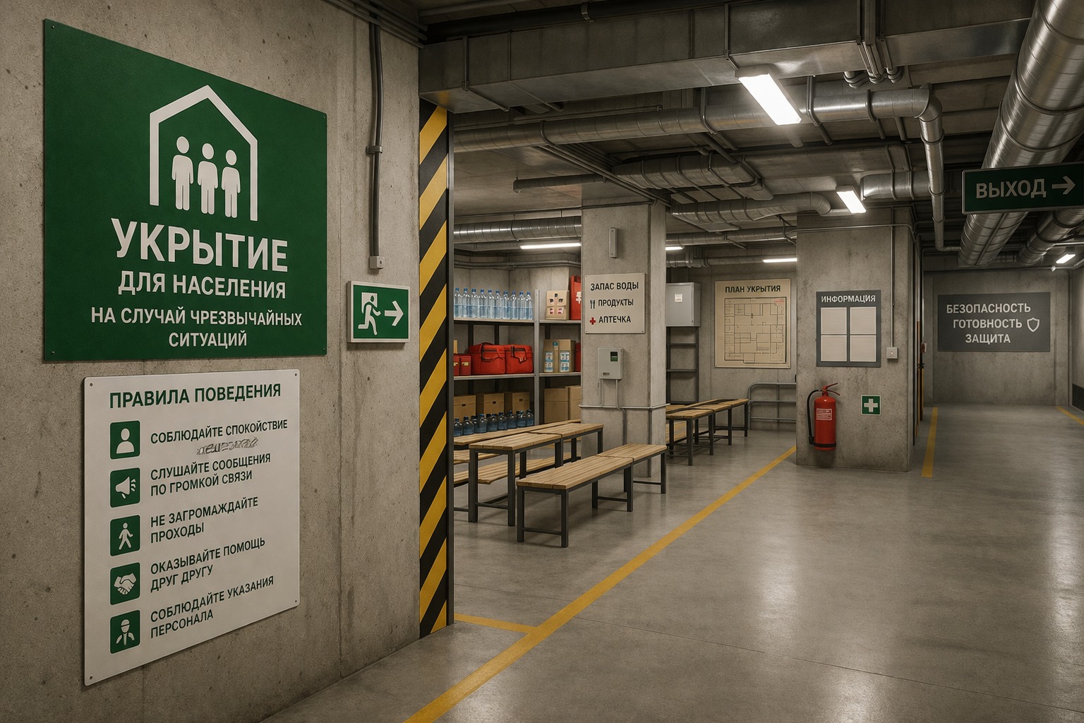 В Казахстане подвалы и паркинги станут укрытиями