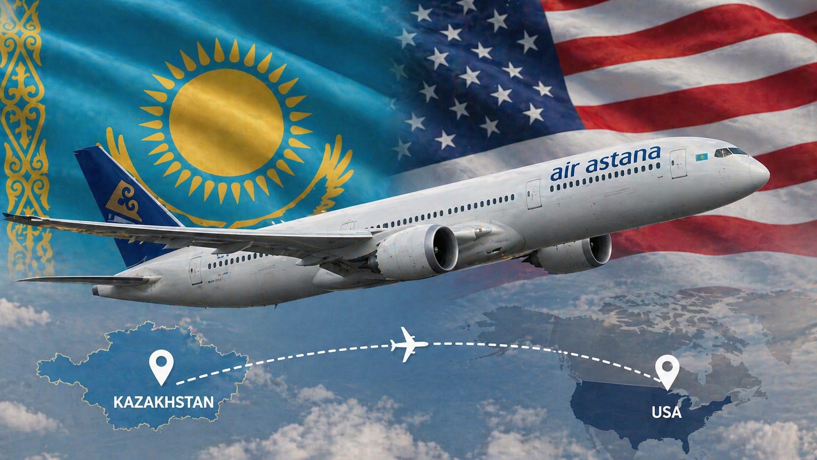 Прямые рейсы из Казахстана в США откладываются из-за санкций