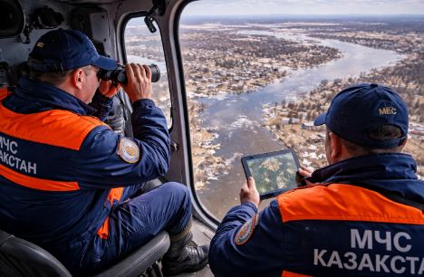 В Акмолинской области провели аэровизуальный мониторинг паводковой обстановки