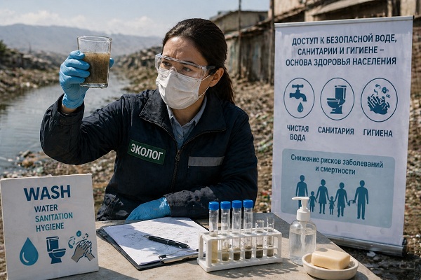 В Казахстане увеличилась смертность, связанная с фактором воды, санитарии и гигиены