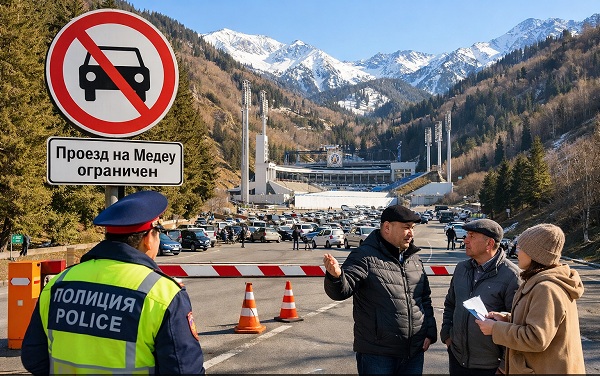В Алматы обсуждают возможность ограничить автомобильный въезд на "Медеу"