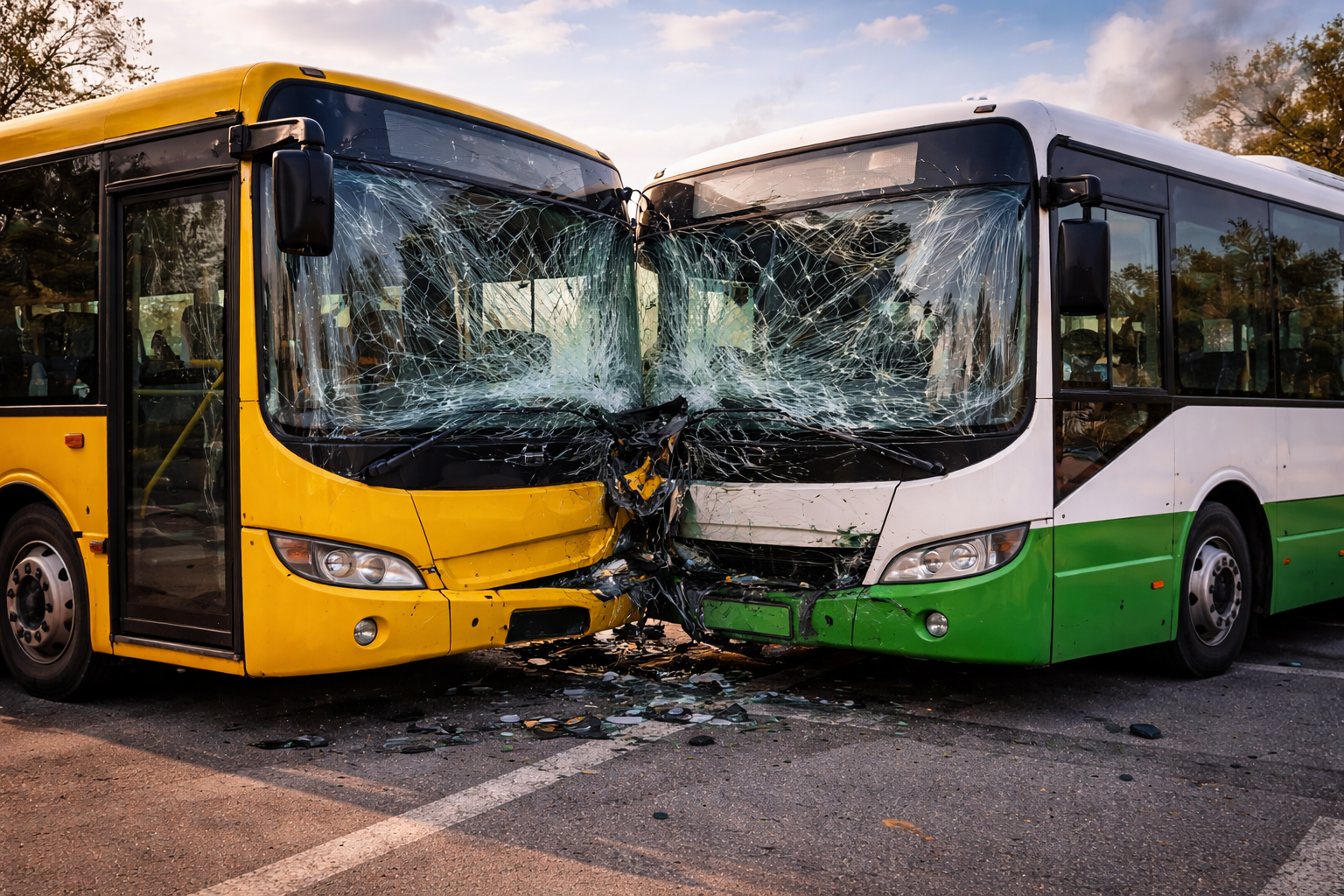 В Алматы столкнулись два автобуса