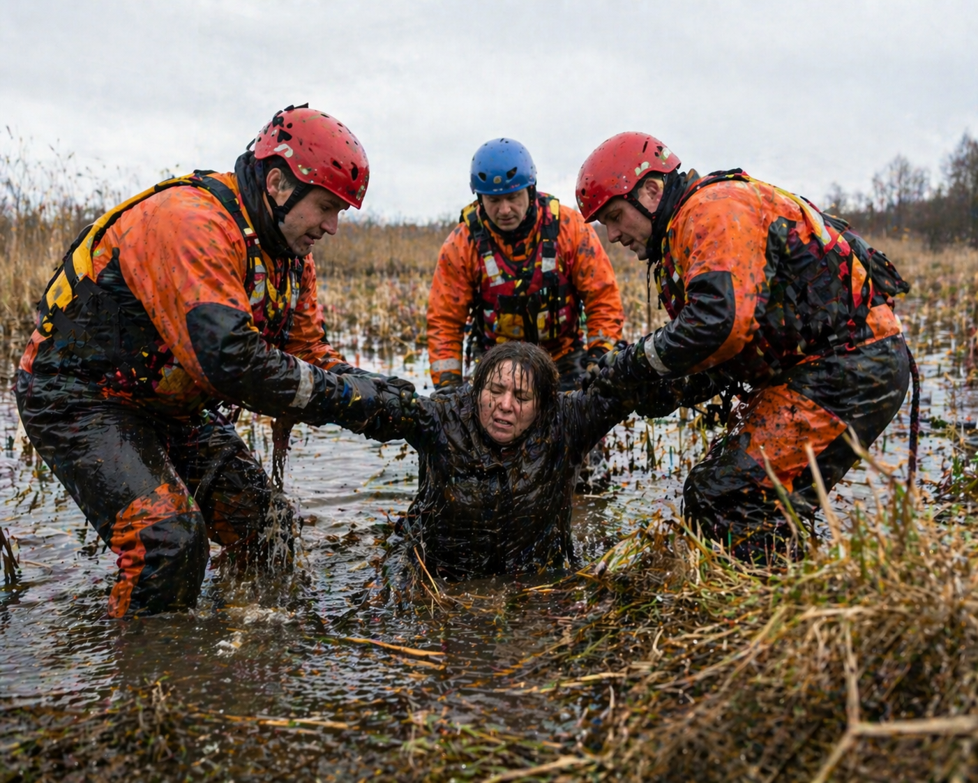 Под Павлодаром женщина застряла в болоте