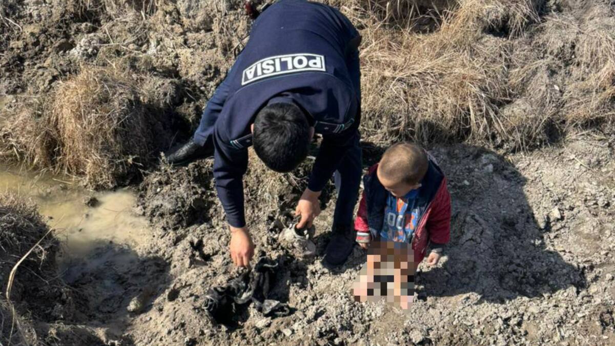 В степи в Абайской области полицейский на лошади нашел 3-летнего ребенка