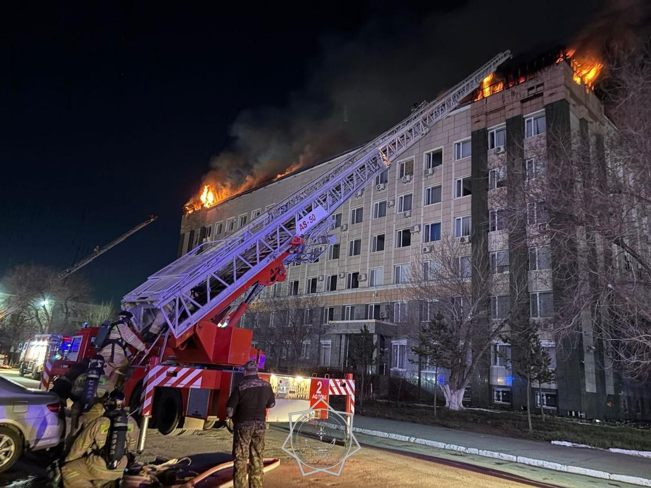 Здание акимата горело в Актобе
