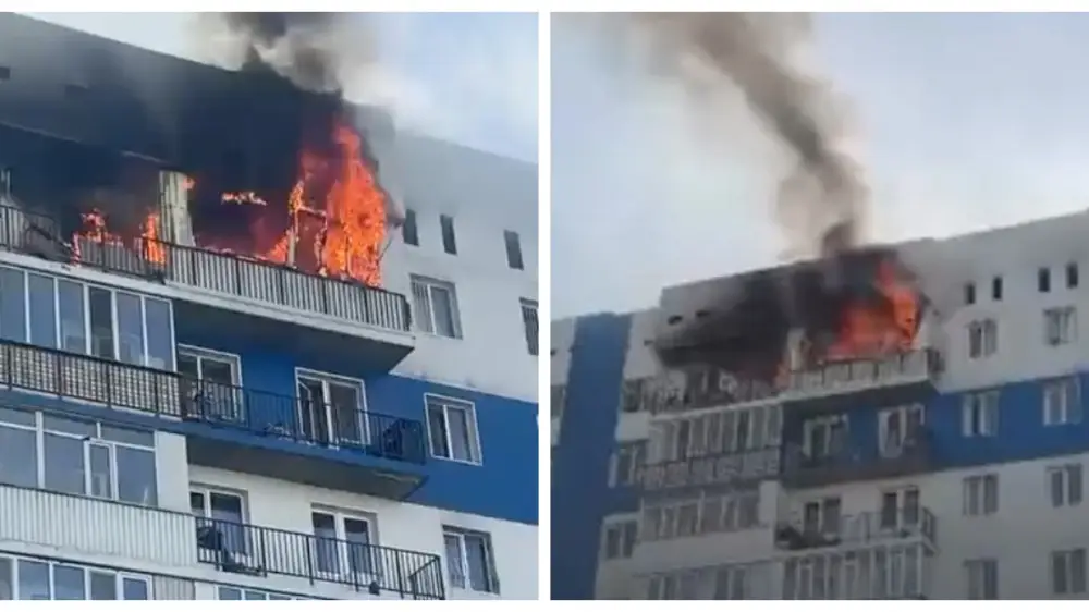 Квартиры загорелись в жилом комплексе “Асыл Арман“ в Алматы
