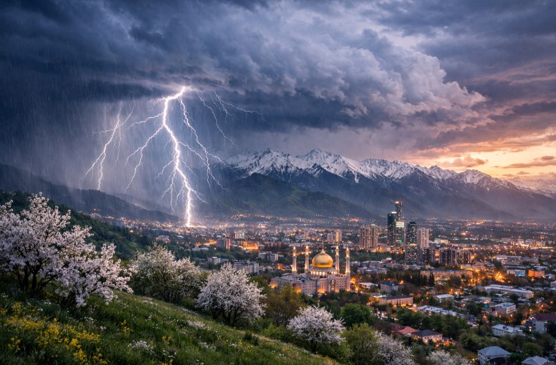 Штормовые предупреждения объявлены в Казахстане