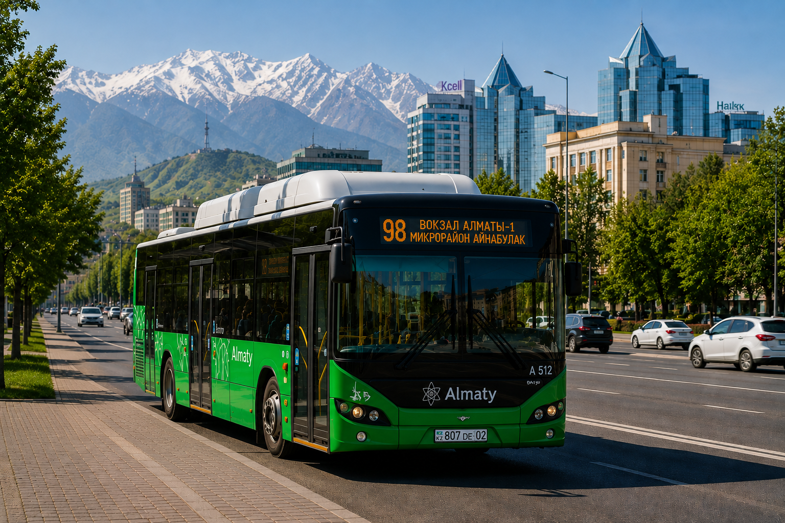 Схемы движения двух автобусных маршрутов изменили в Алматы