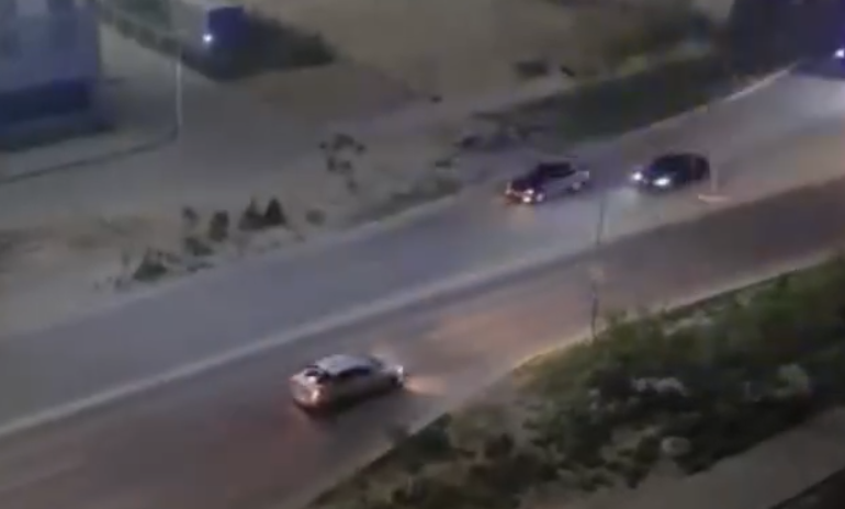 Ночная погоня в Актау попала на видео
