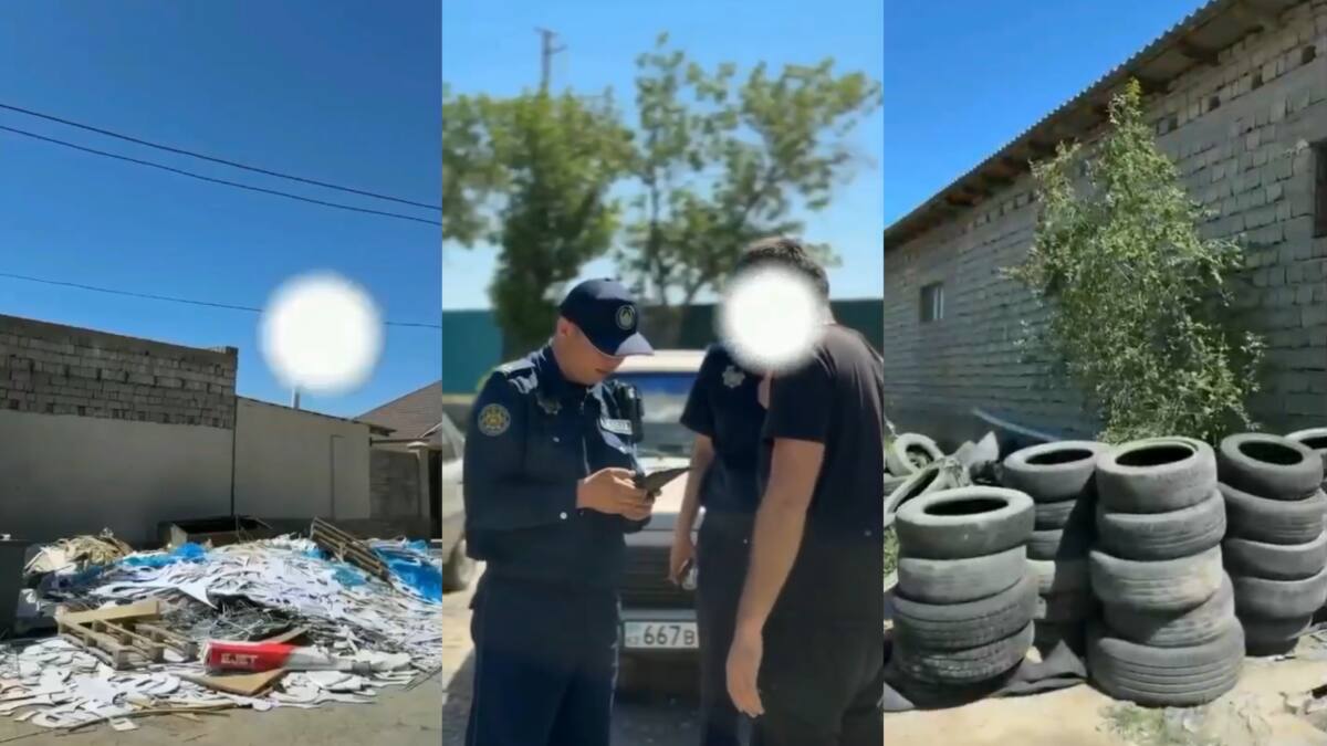 В Туркестане пресекли факт загрязнения окружающей среды