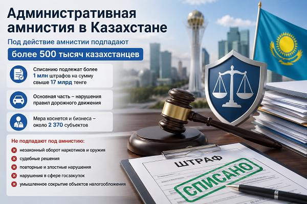 МВД: административная амнистия затронет более 500 тысяч казахстанцев