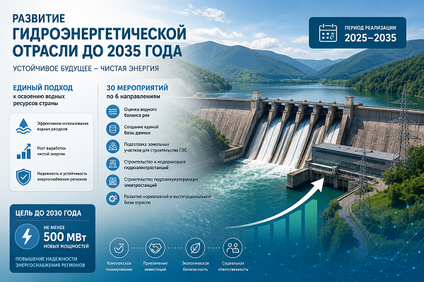 В Казахстане приняли план развития гидроэнергетики до 2035 года