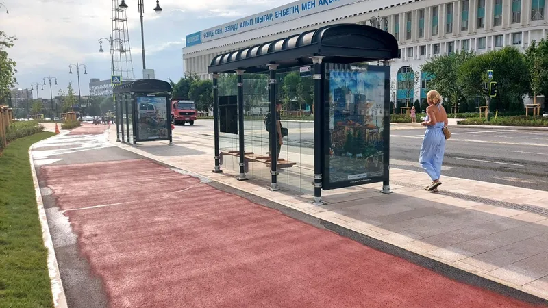 В центре Алматы появилась новая остановка
