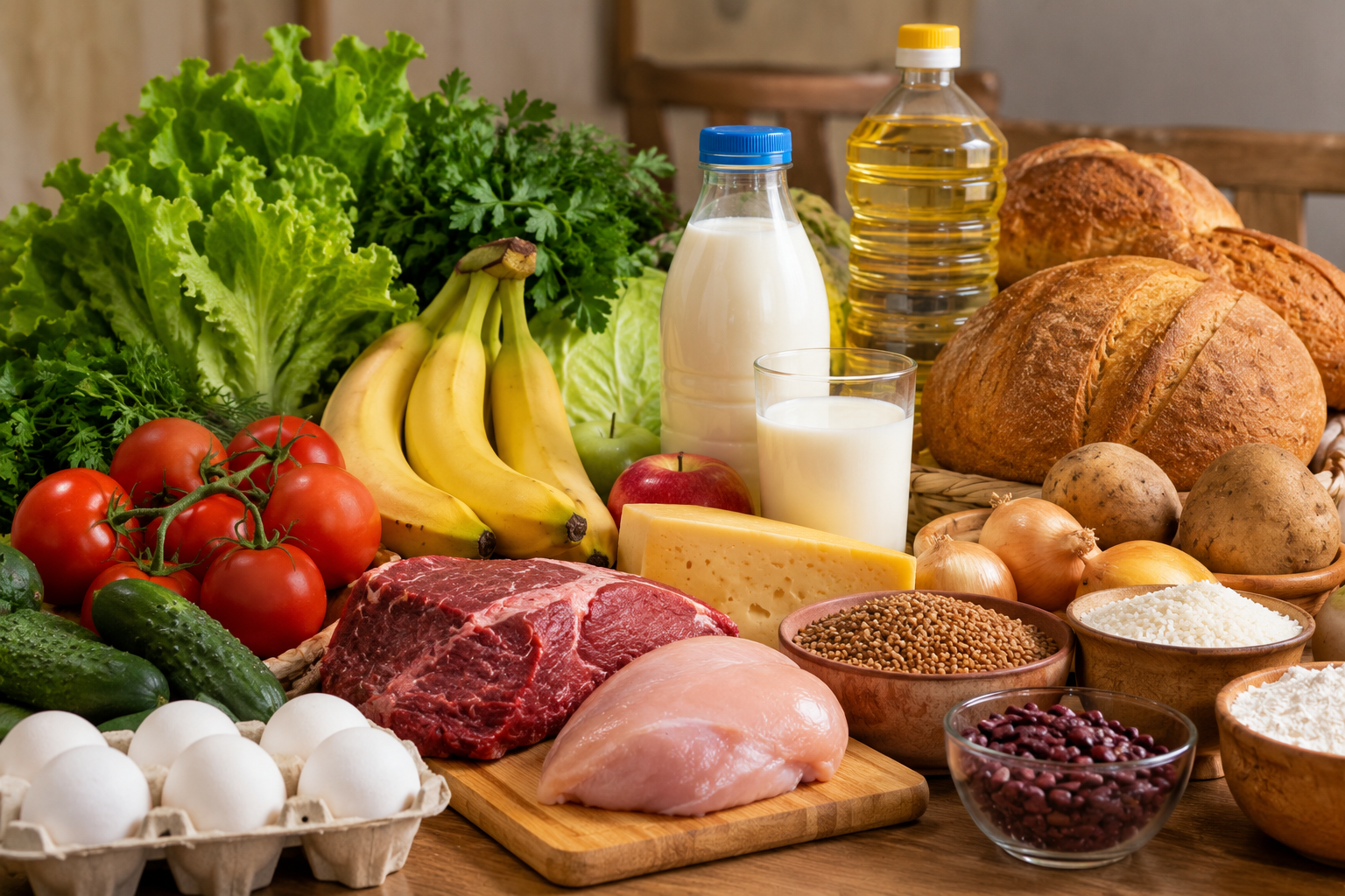 В Казахстане выросло потребление большинства основных продуктов питания в I квартале 2026 года