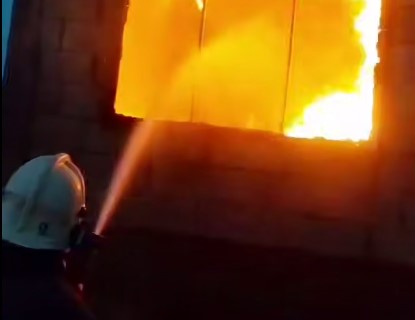 Строящийся дом горел в Алматинской области