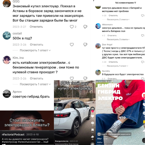 Кадры из видео, опубликованных в TikTok, и комментарии пользователей под ними.