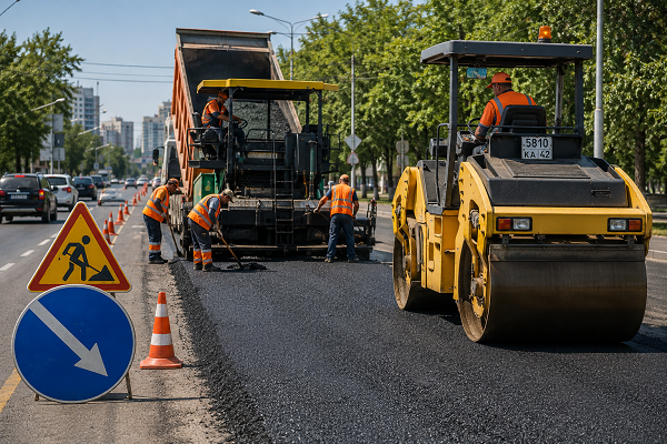В Астане на шоссе Коргалжын временно ограничат движение из-за ремонта