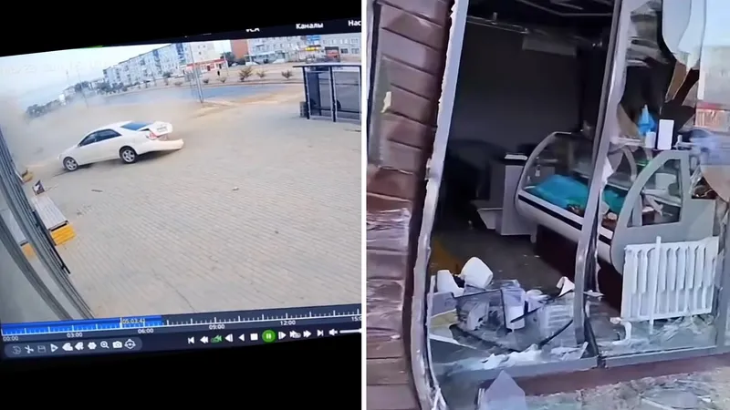 В городе Балхаш машина на скорости влетела в социальный павильон