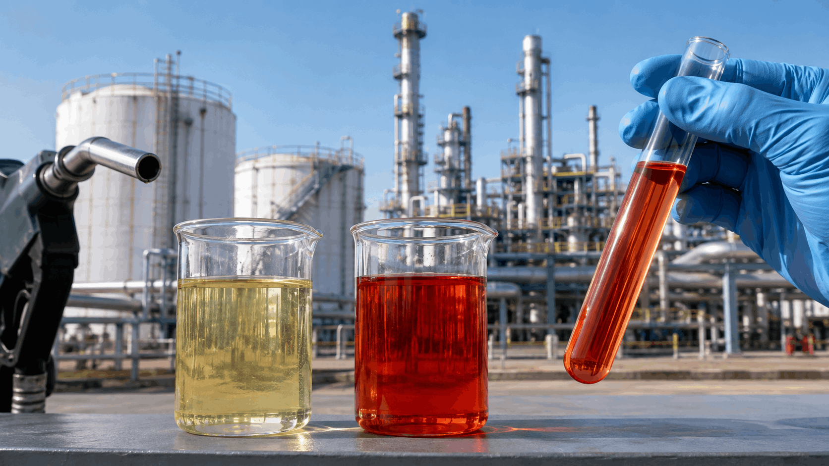 Зачем нефтеперерабатывающие заводы красят дизельное топливо