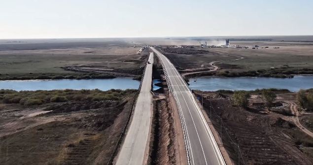 Новый мост через Ишим построили в Акмолинской области
