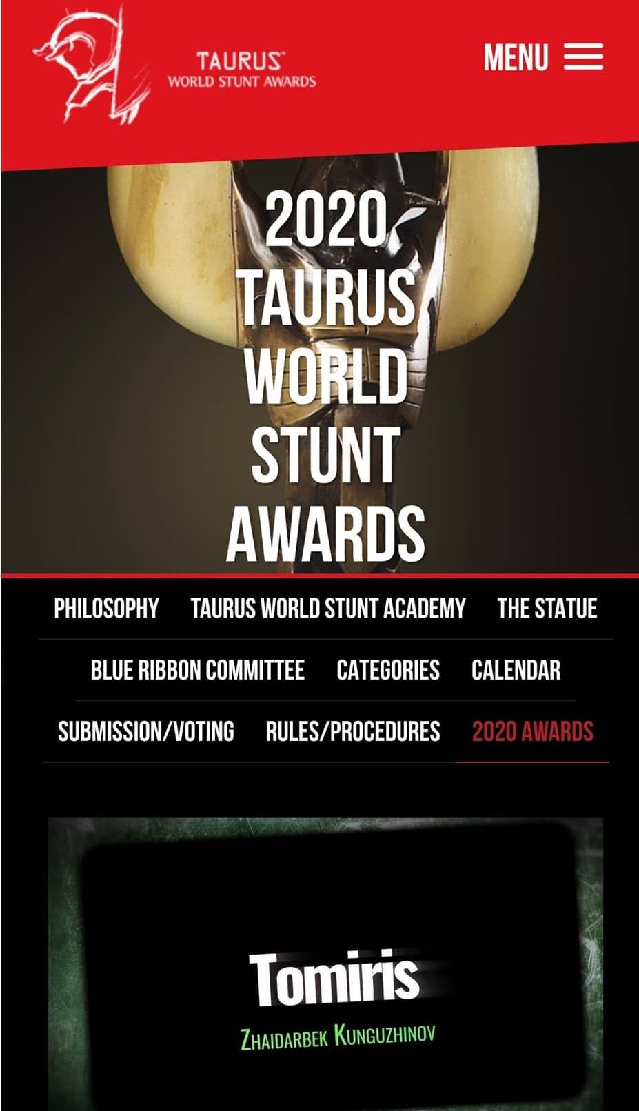 Казахстанский фильм "Томирис" получил высшую премию мировой академии каскадеров