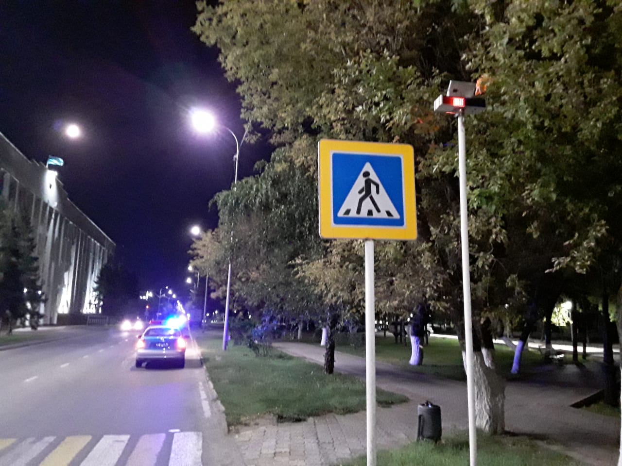 В Караганде украли дорожный знак