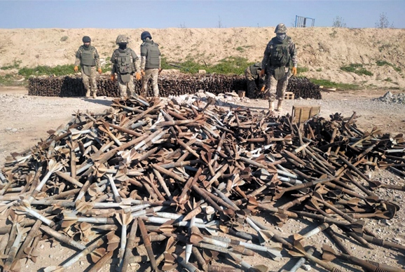 Сортировка металлических остатков боеприпасов