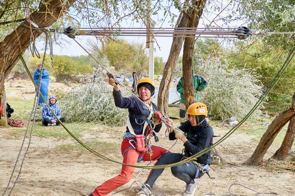Подготовка навесной переправы